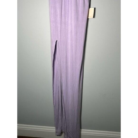 Superdown Erika Womens Dress Plunging Neckline High Slit Lavender Size L NWT - Picture 6 of 12